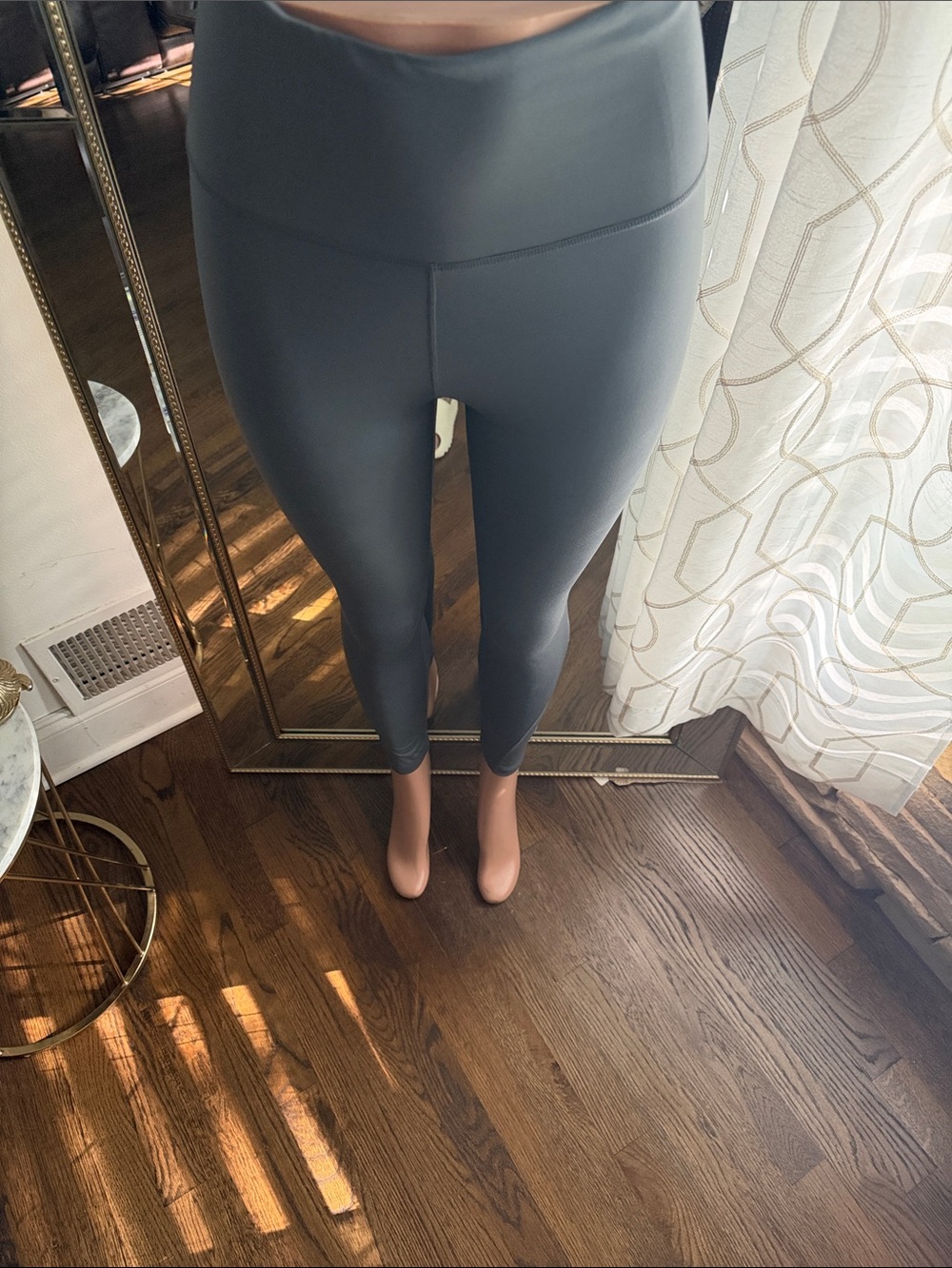 High-Waist Gray Sculpting Leggings